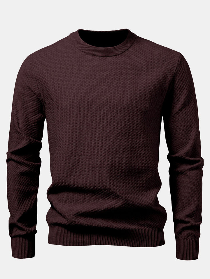 Indalecio | Jersey con textura de tablero de ajedrez y cuello redondo