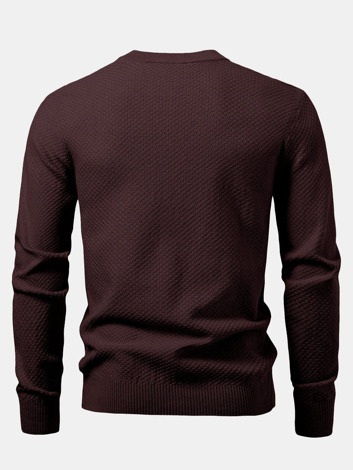 Indalecio | Jersey con textura de tablero de ajedrez y cuello redondo