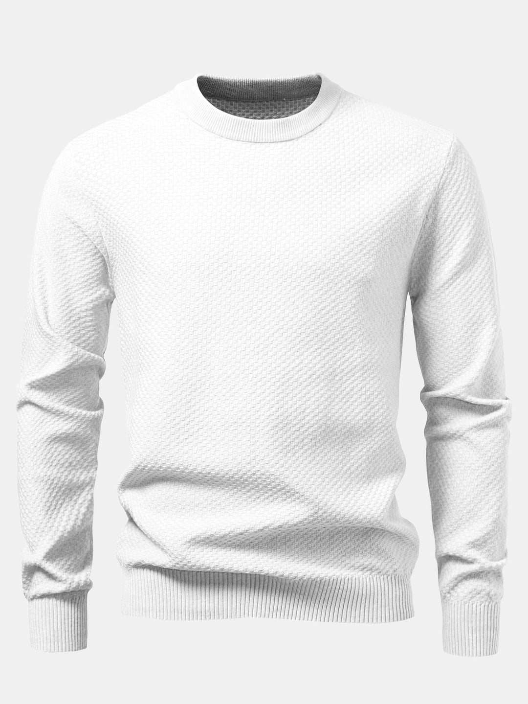 Indalecio | Jersey con textura de tablero de ajedrez y cuello redondo