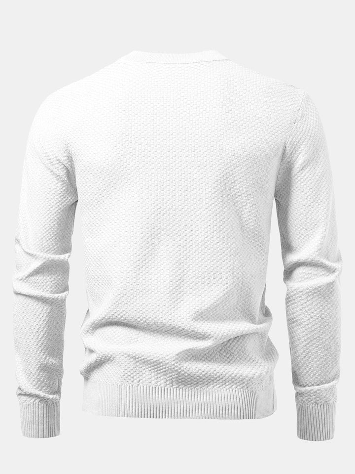 Indalecio | Jersey con textura de tablero de ajedrez y cuello redondo