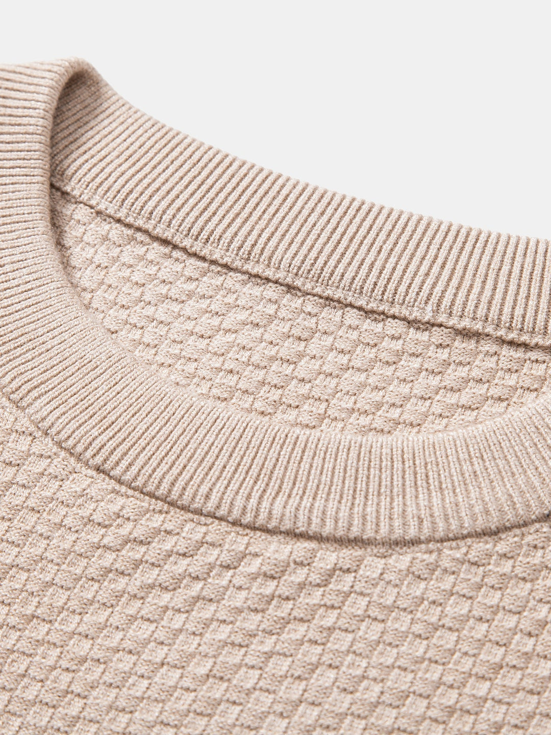 Indalecio | Jersey con textura de tablero de ajedrez y cuello redondo