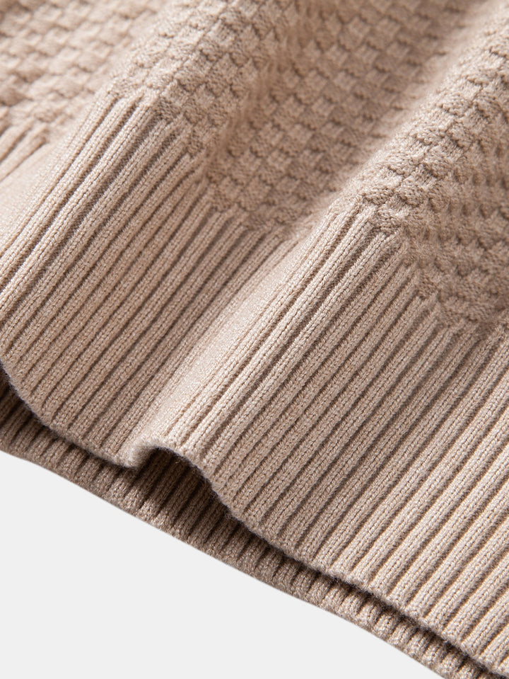 Indalecio | Jersey con textura de tablero de ajedrez y cuello redondo