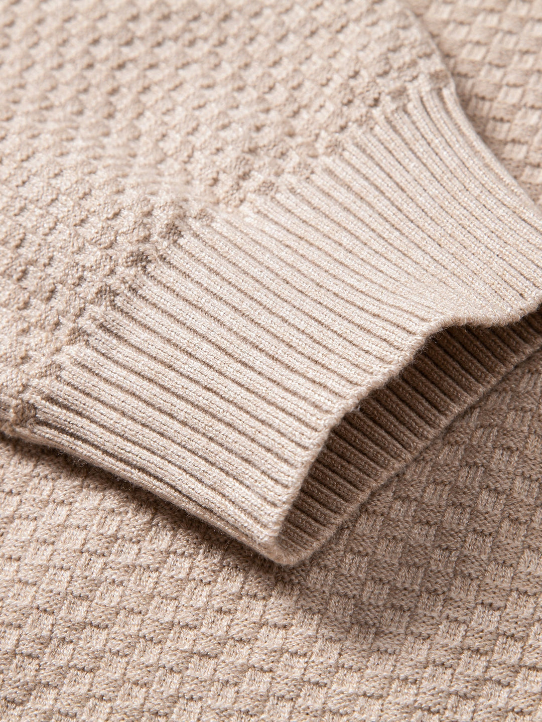 Indalecio | Jersey con textura de tablero de ajedrez y cuello redondo