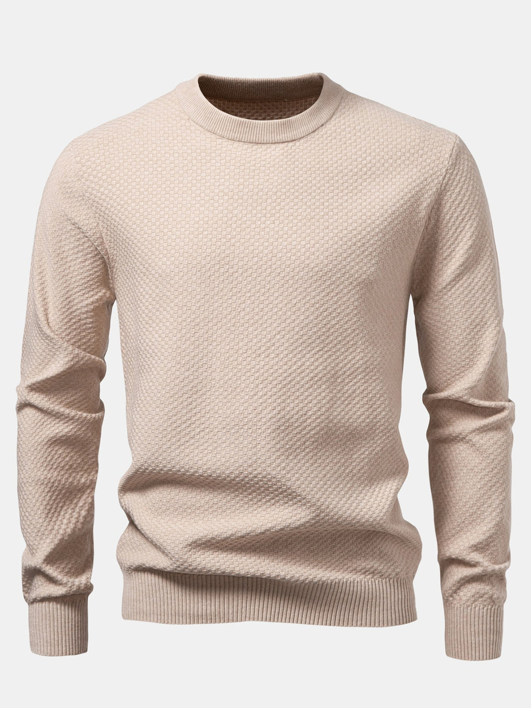 Indalecio | Jersey con textura de tablero de ajedrez y cuello redondo