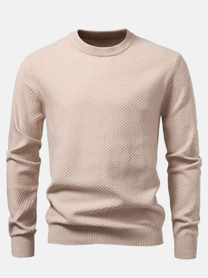 Indalecio | Jersey con textura de tablero de ajedrez y cuello redondo