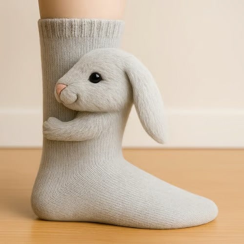 Inés | Calcetines con peluche de conejo