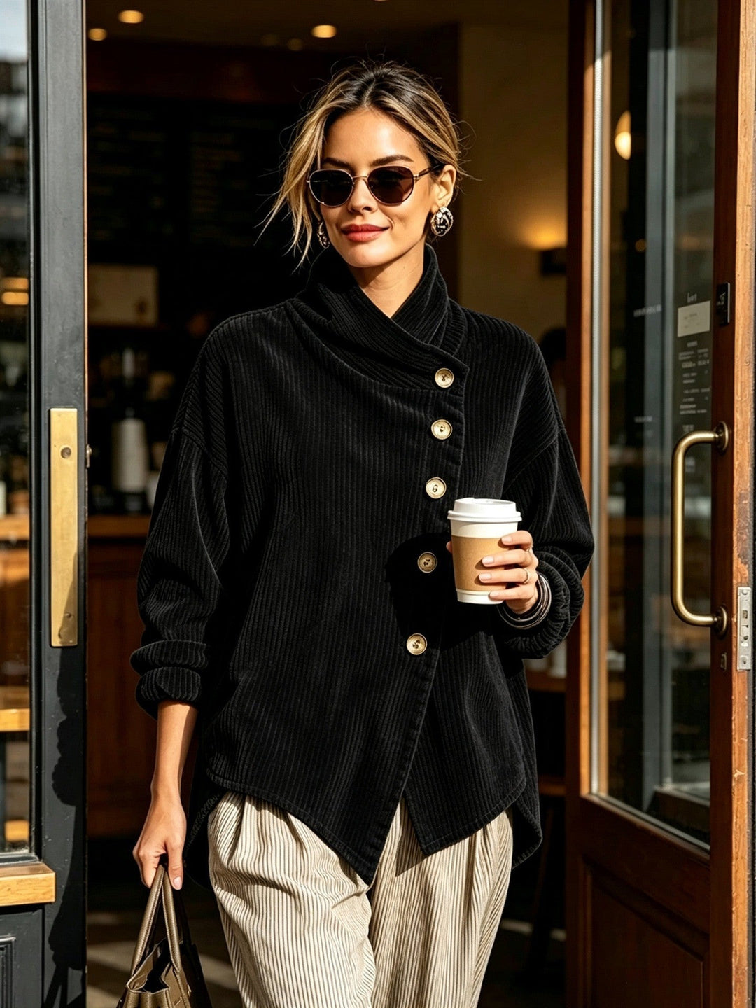 Inés | Jersey de pana con cuello alto