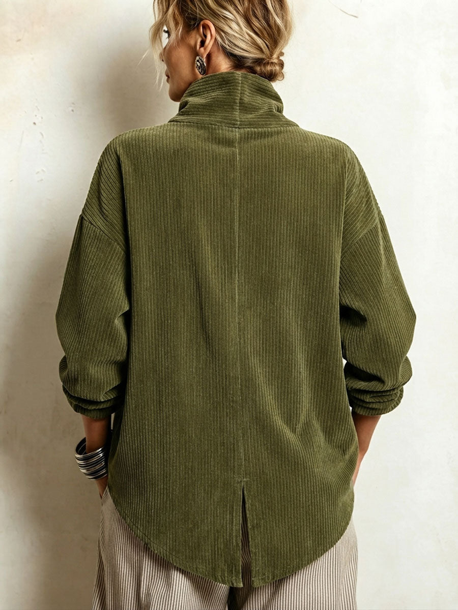 Inés | Jersey de pana con cuello alto