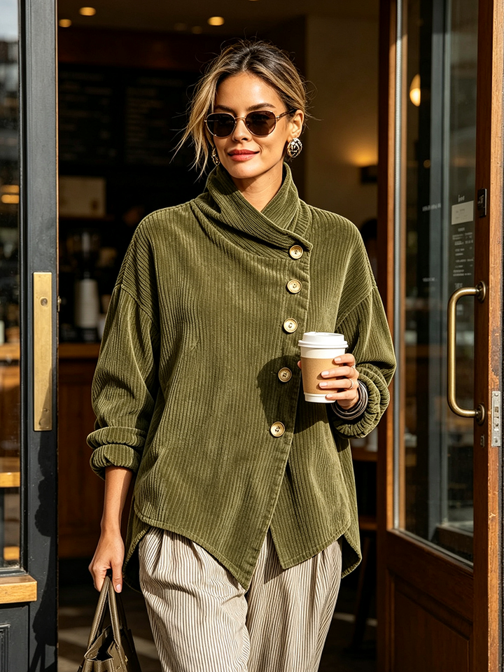 Inés | Jersey de pana con cuello alto
