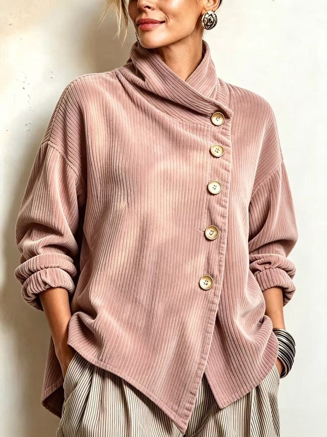 Inés | Jersey de pana con cuello alto