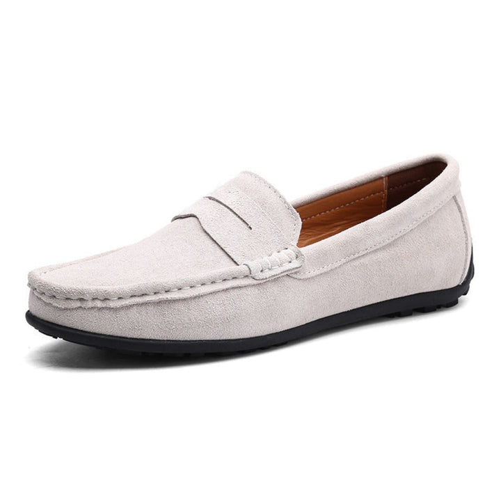 Inocencio | Mocasines azules de ante suave