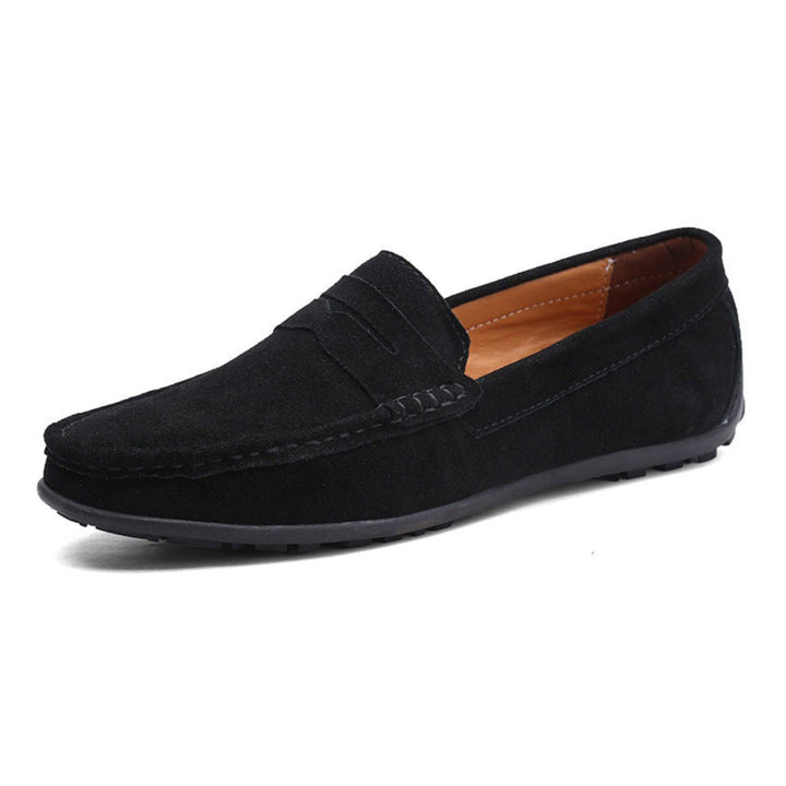 Inocencio | Mocasines azules de ante suave