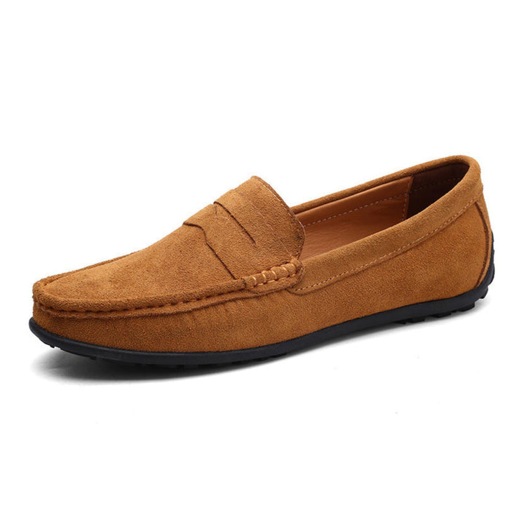 Inocencio | Mocasines azules de ante suave