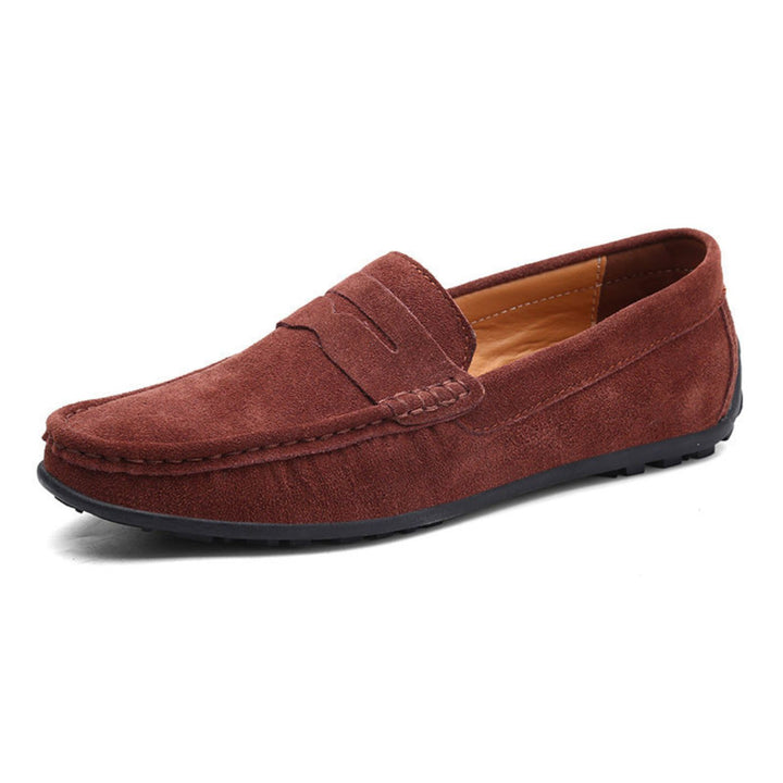 Inocencio | Mocasines azules de ante suave