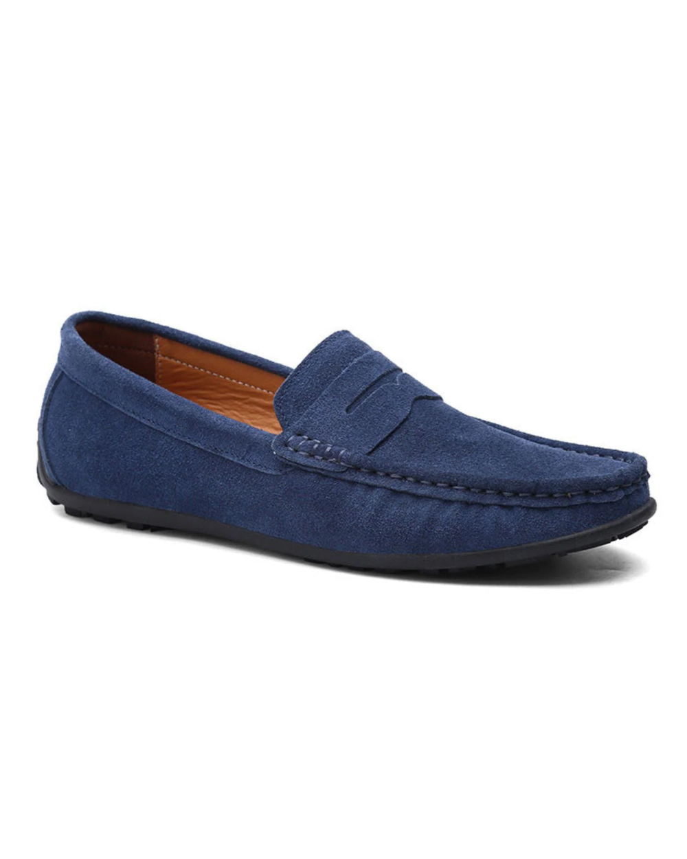 Inocencio | Mocasines azules de ante suave