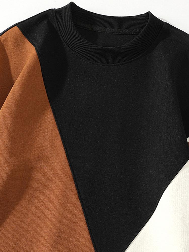 Iván | Sudadera con detalles de patchwork y bloques de color