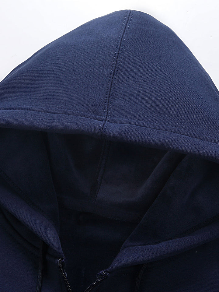 Jacobo | Sudadera con capucha con forro de pelo, cremallera y corte relajado