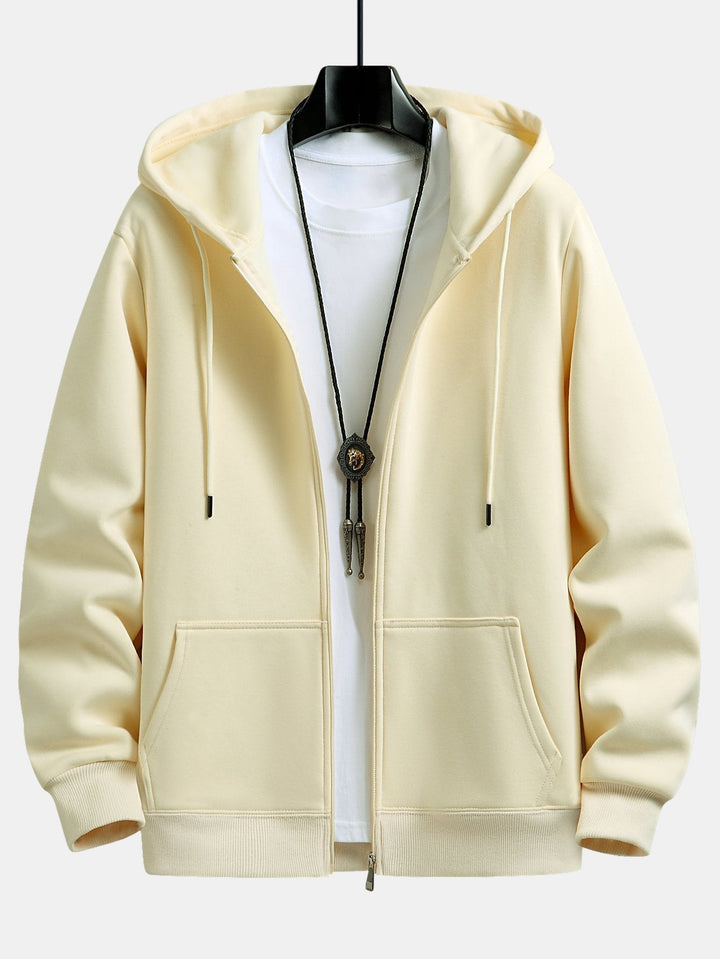 Jacobo | Sudadera con capucha con forro de pelo, cremallera y corte relajado