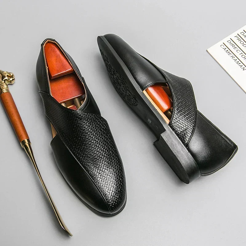 Jaime | Mocasines de piel de aire vintage