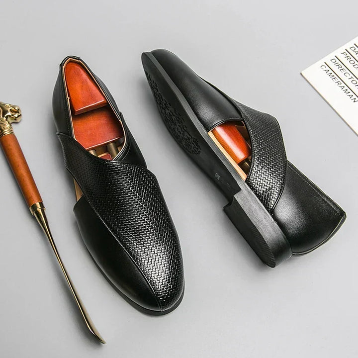 Jaime | Mocasines de piel de aire vintage