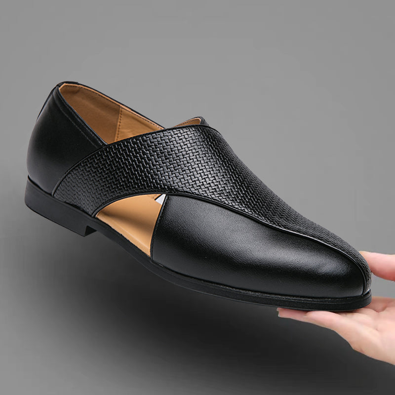 Jaime | Mocasines de piel de aire vintage