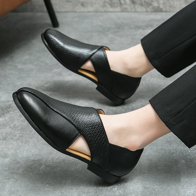 Jaime | Mocasines de piel de aire vintage