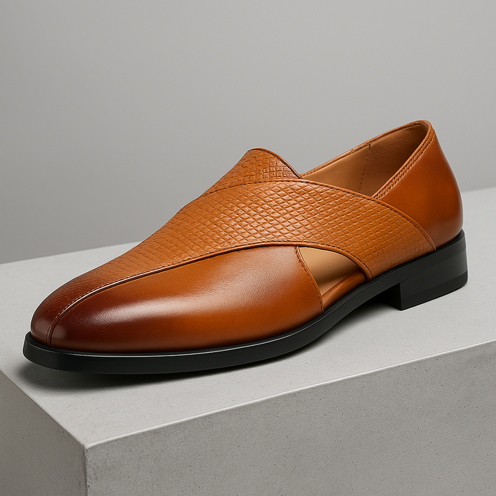 Jaime | Mocasines de piel de aire vintage