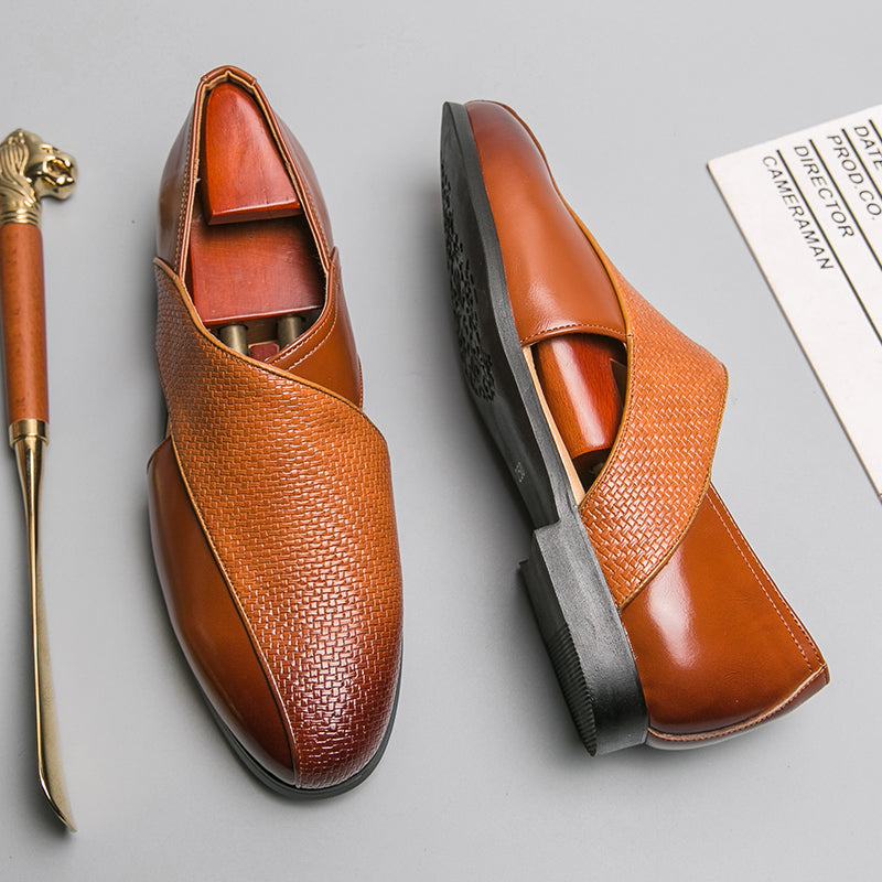 Jaime | Mocasines de piel de aire vintage
