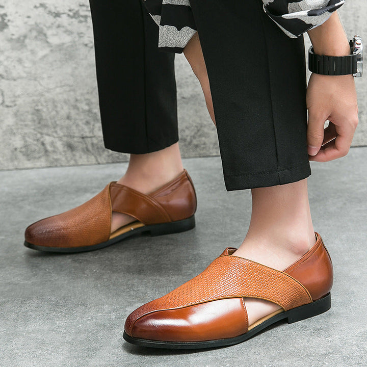 Jaime | Mocasines de piel de aire vintage