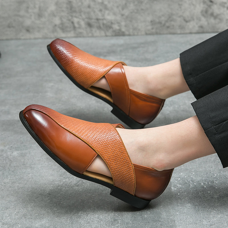 Jaime | Mocasines de piel de aire vintage