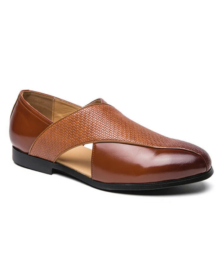 Jaime | Mocasines de piel de aire vintage