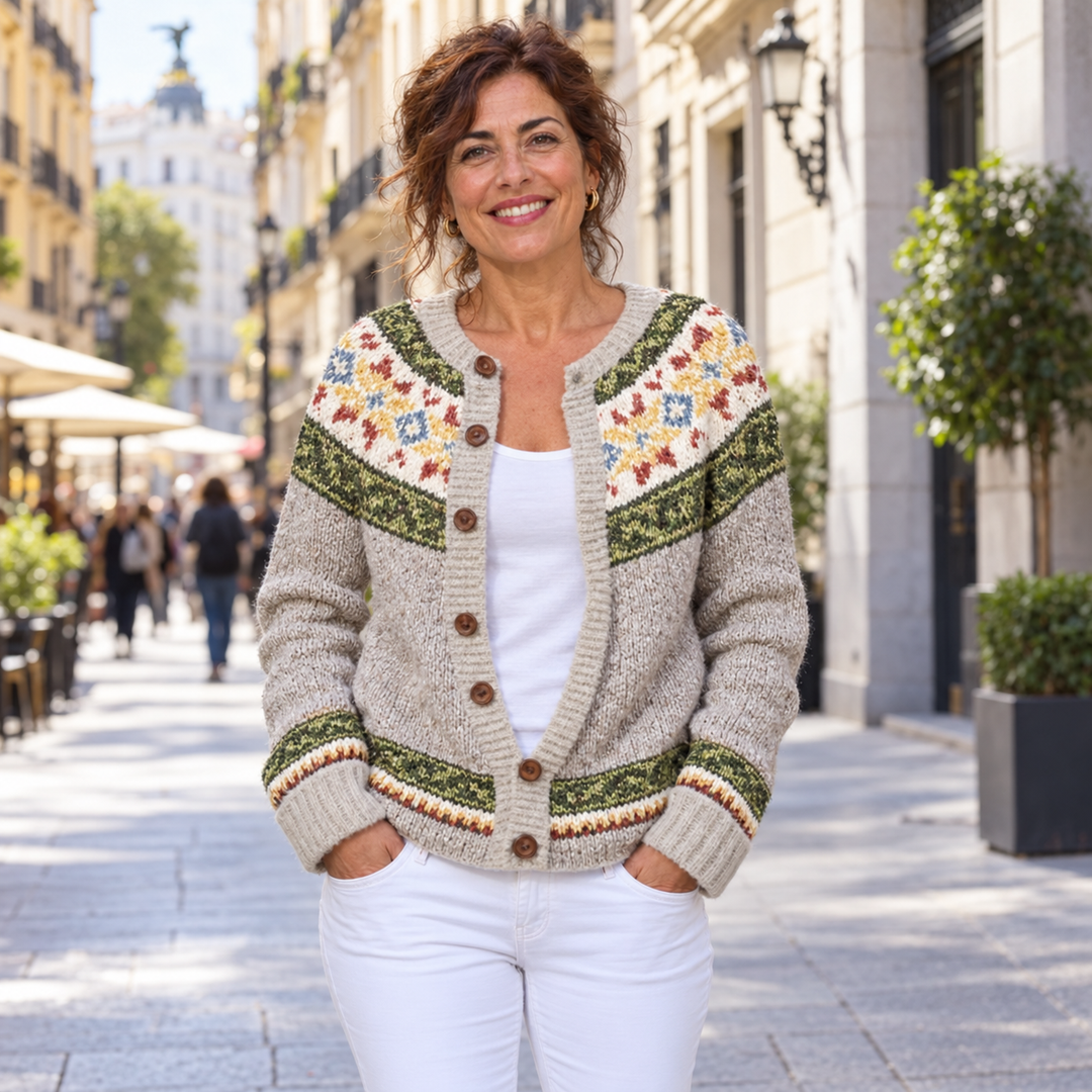 Julieta | Cárdigan islandés en tonos otoñales