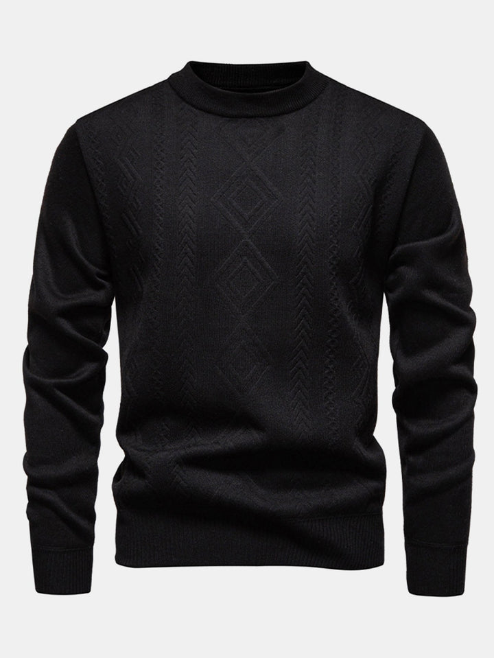 Juvenal | Jersey jacquard con motivo geométrico y cuello redondo