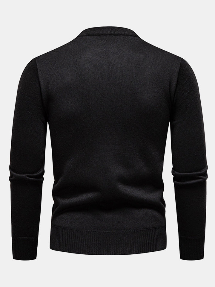 Juvenal | Jersey jacquard con motivo geométrico y cuello redondo