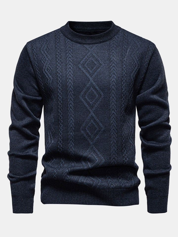 Juvenal | Jersey jacquard con motivo geométrico y cuello redondo