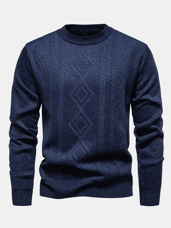 Juvenal | Jersey jacquard con motivo geométrico y cuello redondo