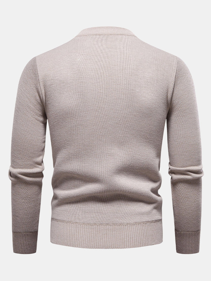 Juvenal | Jersey jacquard con motivo geométrico y cuello redondo