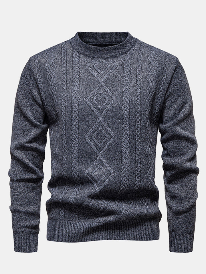 Juvenal | Jersey jacquard con motivo geométrico y cuello redondo