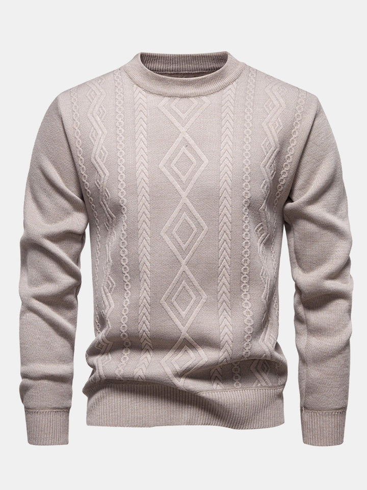 Juvenal | Jersey jacquard con motivo geométrico y cuello redondo