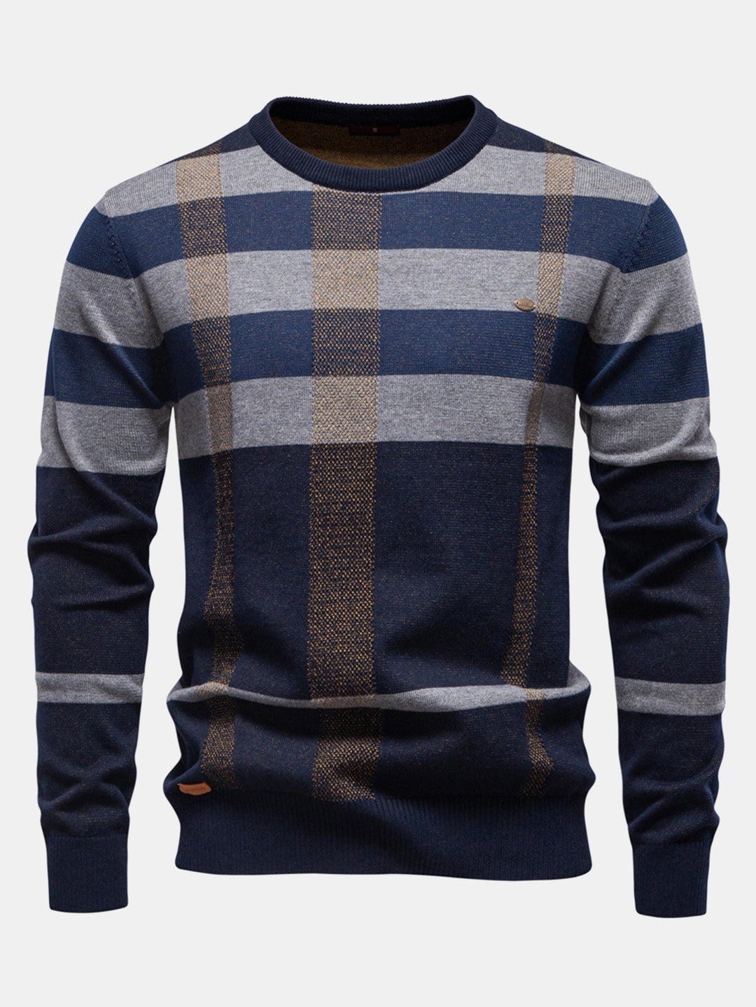 Ladislao | Jersey con motivo de rombos y cuello redondo