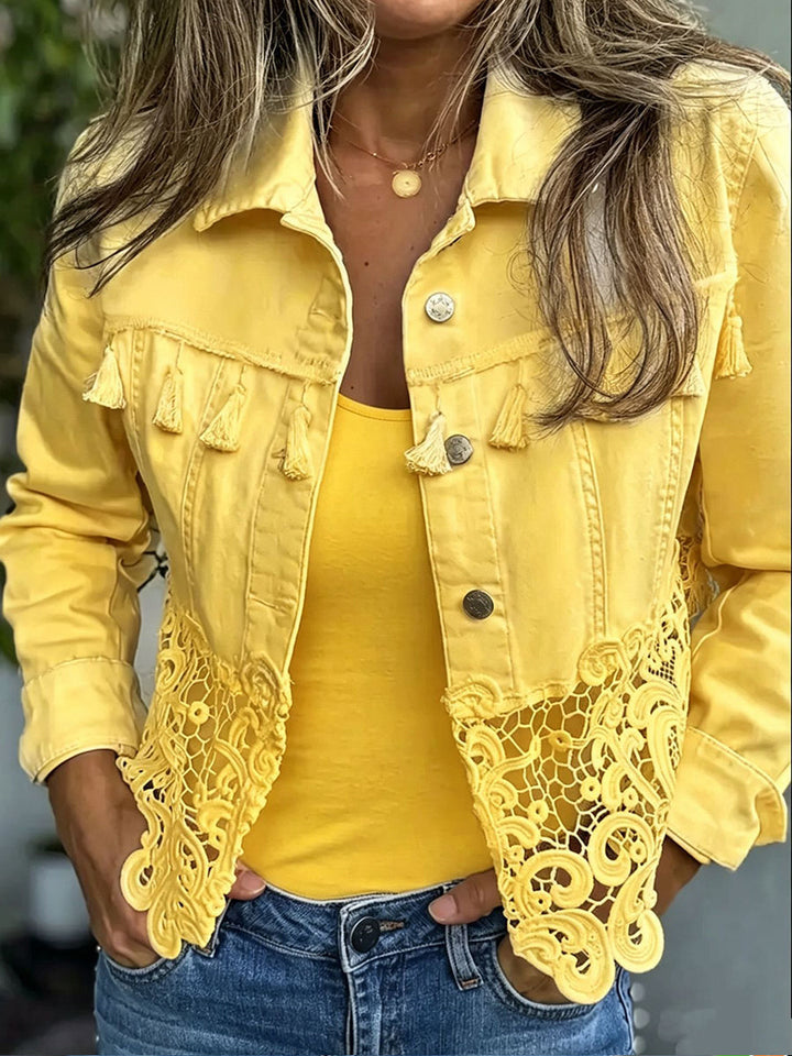 Laura | Chaqueta de flecos y encaje