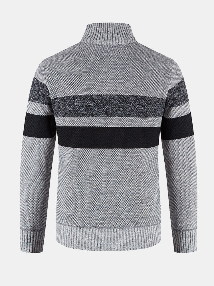 Liborio | Jersey de rayas con cremallera completa
