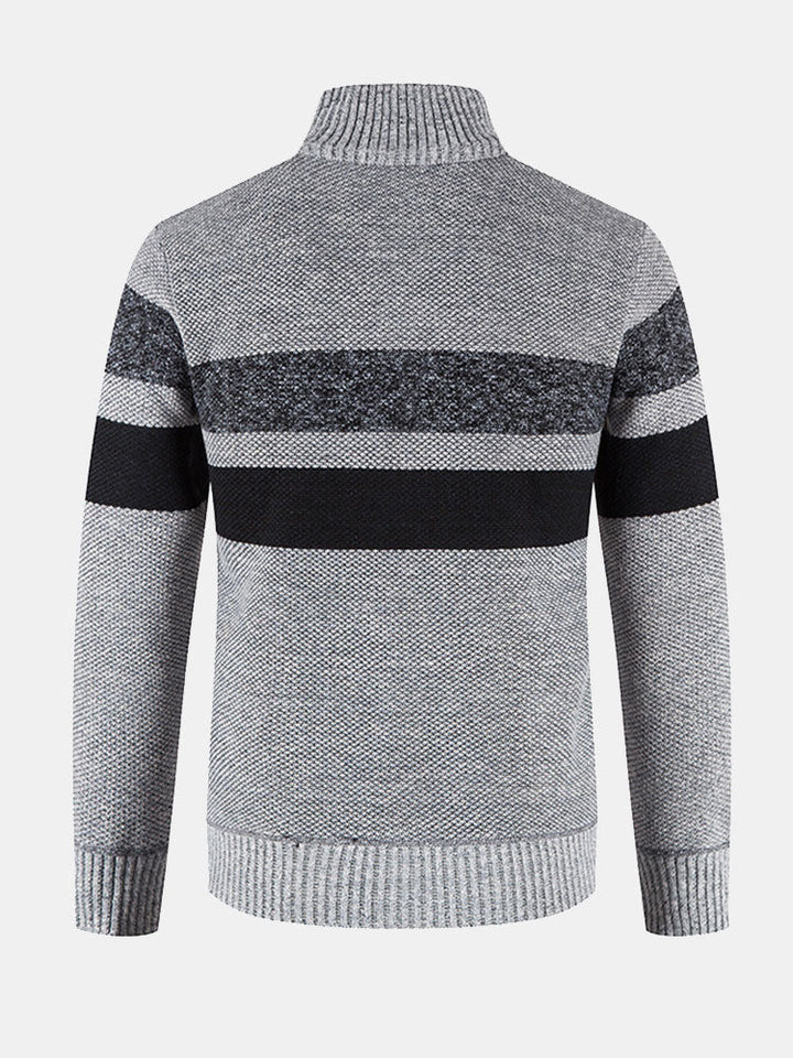 Liborio | Jersey de rayas con cremallera completa