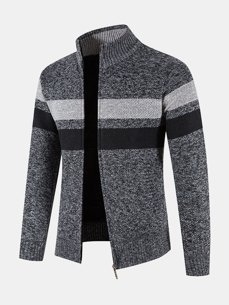 Liborio | Jersey de rayas con cremallera completa