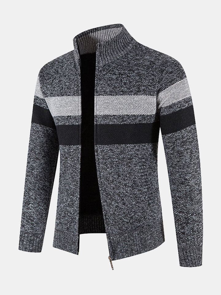 Liborio | Jersey de rayas con cremallera completa