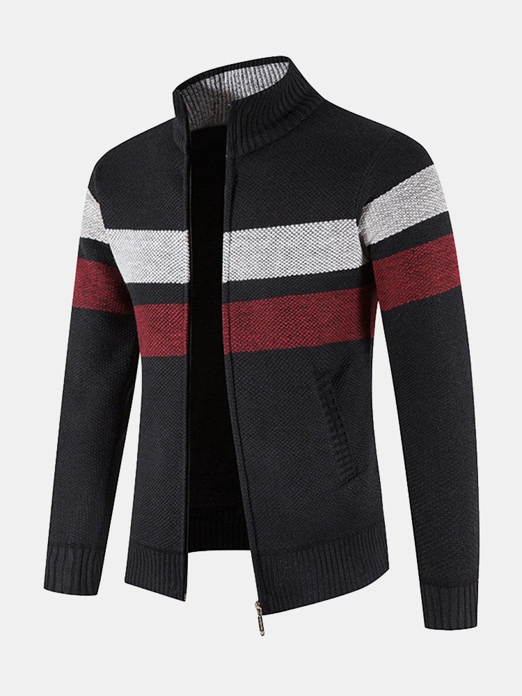 Liborio | Jersey de rayas con cremallera completa