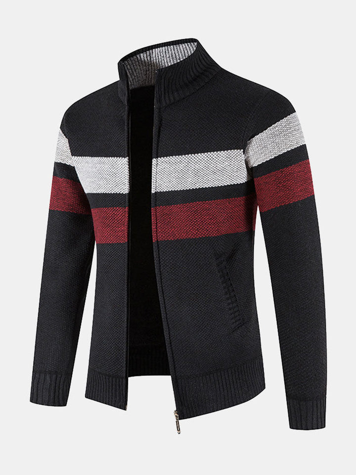 Liborio | Jersey de rayas con cremallera completa