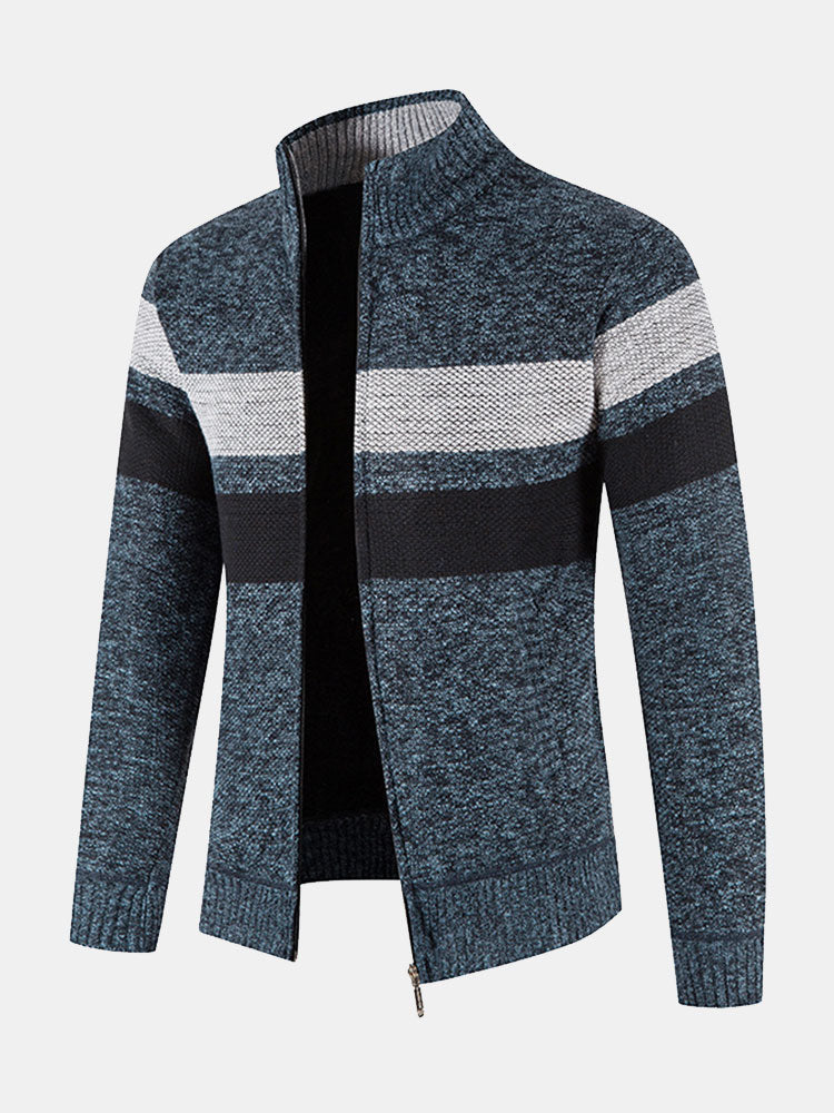 Liborio | Jersey de rayas con cremallera completa