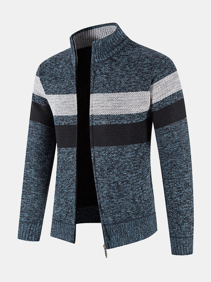 Liborio | Jersey de rayas con cremallera completa