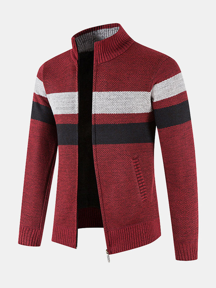 Liborio | Jersey de rayas con cremallera completa